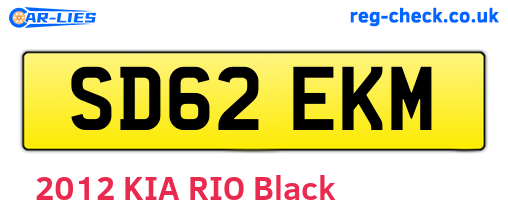 SD62EKM are the vehicle registration plates.