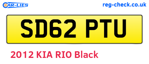 SD62PTU are the vehicle registration plates.