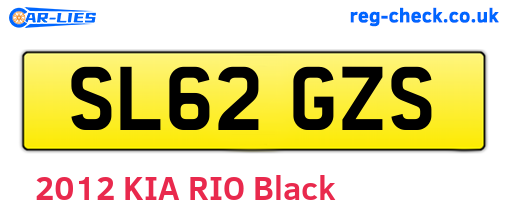 SL62GZS are the vehicle registration plates.
