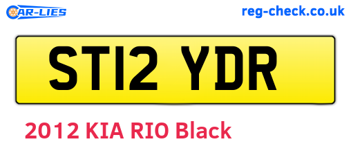 ST12YDR are the vehicle registration plates.