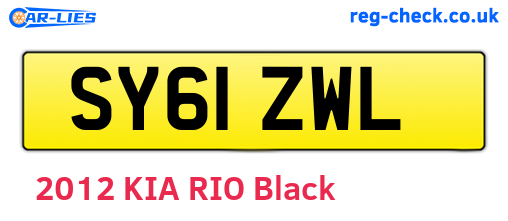 SY61ZWL are the vehicle registration plates.