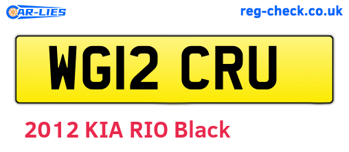 WG12CRU are the vehicle registration plates.
