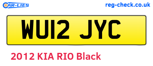 WU12JYC are the vehicle registration plates.