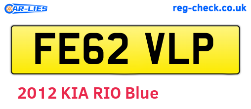 FE62VLP are the vehicle registration plates.