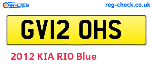 GV12OHS are the vehicle registration plates.