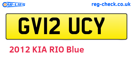 GV12UCY are the vehicle registration plates.