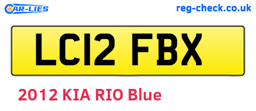 LC12FBX are the vehicle registration plates.