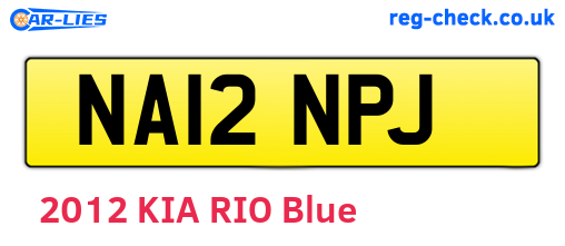 NA12NPJ are the vehicle registration plates.