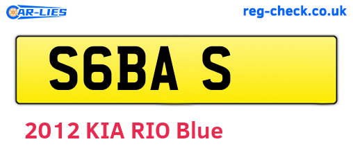 S6BAS are the vehicle registration plates.