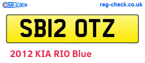 SB12OTZ are the vehicle registration plates.