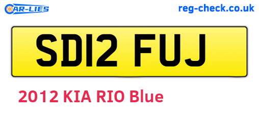 SD12FUJ are the vehicle registration plates.