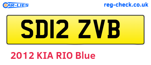 SD12ZVB are the vehicle registration plates.