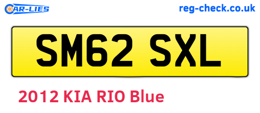 SM62SXL are the vehicle registration plates.
