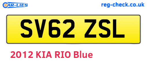 SV62ZSL are the vehicle registration plates.