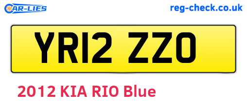 YR12ZZO are the vehicle registration plates.
