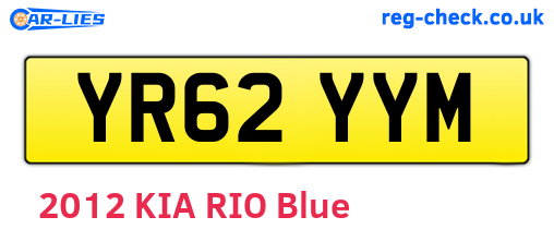 YR62YYM are the vehicle registration plates.