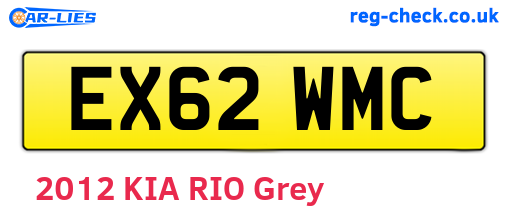 EX62WMC are the vehicle registration plates.