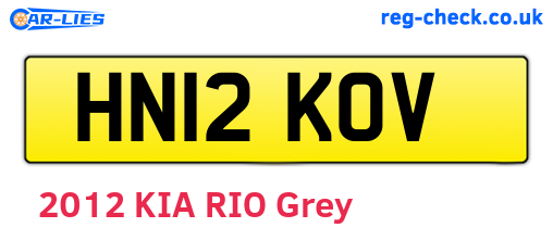 HN12KOV are the vehicle registration plates.
