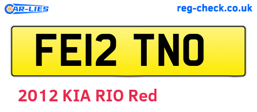 FE12TNO are the vehicle registration plates.