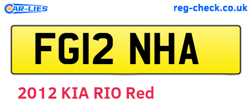 FG12NHA are the vehicle registration plates.