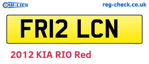 FR12LCN are the vehicle registration plates.