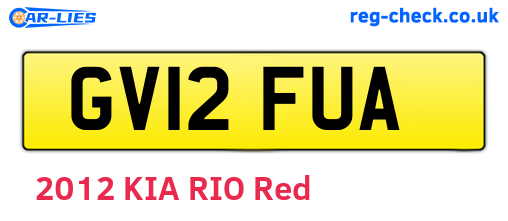 GV12FUA are the vehicle registration plates.