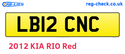 LB12CNC are the vehicle registration plates.