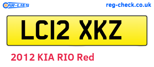 LC12XKZ are the vehicle registration plates.