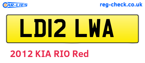 LD12LWA are the vehicle registration plates.