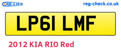 LP61LMF are the vehicle registration plates.
