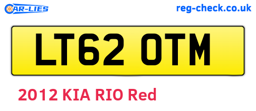 LT62OTM are the vehicle registration plates.