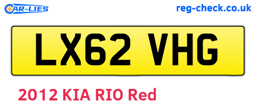 LX62VHG are the vehicle registration plates.
