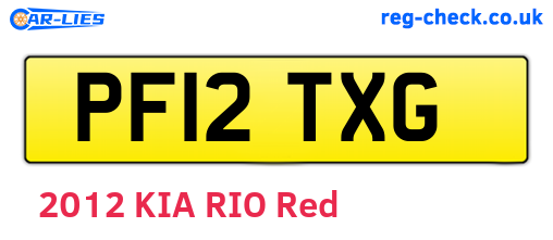 PF12TXG are the vehicle registration plates.