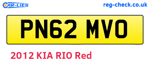 PN62MVO are the vehicle registration plates.