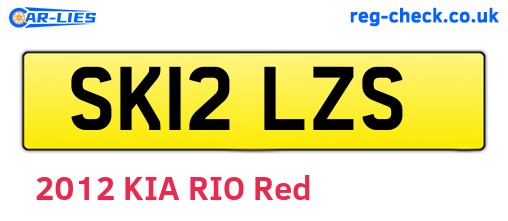 SK12LZS are the vehicle registration plates.