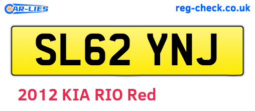 SL62YNJ are the vehicle registration plates.