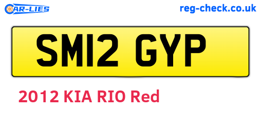 SM12GYP are the vehicle registration plates.
