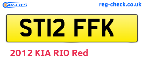 ST12FFK are the vehicle registration plates.