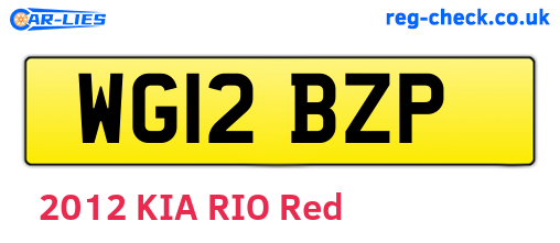 WG12BZP are the vehicle registration plates.