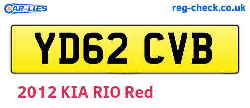 YD62CVB are the vehicle registration plates.