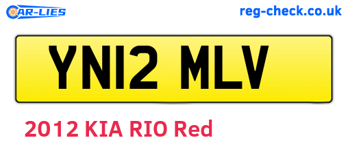 YN12MLV are the vehicle registration plates.