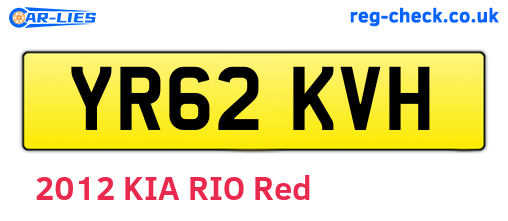 YR62KVH are the vehicle registration plates.