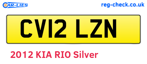 CV12LZN are the vehicle registration plates.