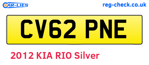 CV62PNE are the vehicle registration plates.