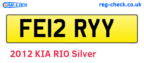 FE12RYY are the vehicle registration plates.