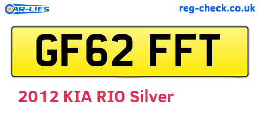 GF62FFT are the vehicle registration plates.