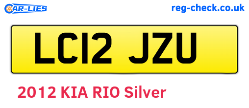 LC12JZU are the vehicle registration plates.