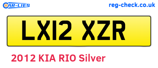 LX12XZR are the vehicle registration plates.