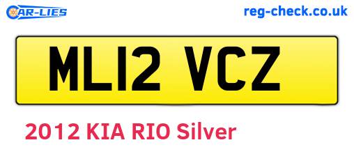 ML12VCZ are the vehicle registration plates.