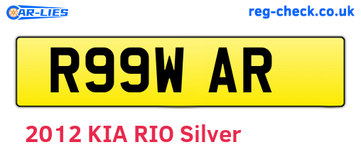 R99WAR are the vehicle registration plates.